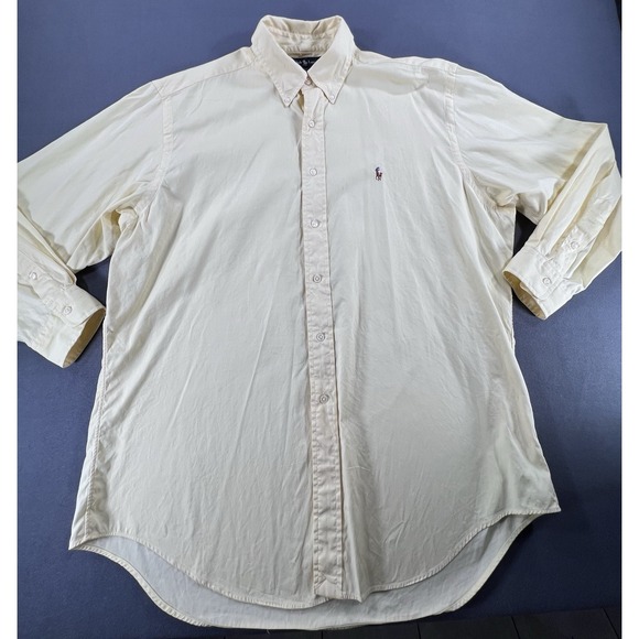 Ralph Lauren Other - Ralph Lauren Yarmouth Soft Yellow Oxford Button Down Casual Shirt Mens 17 34/35